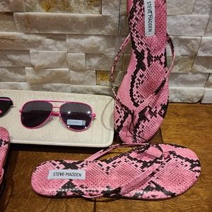 Steve madden flip flops with matching foster grant Sunglasses